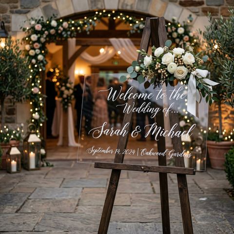 Easel & Welcome Sign