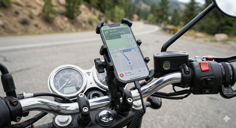 Handlebar phone holder